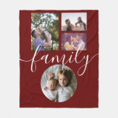 4 Fotokollagenfamilie Personalisiert Fleecedecke (Vorderseite)
