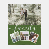 4 Fotokollagenfamilie Personalisiert Fleecedecke (Vorderseite)