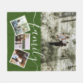 4 Fotokollagenfamilie Personalisiert Fleecedecke (Vorderseite (Horizontal))