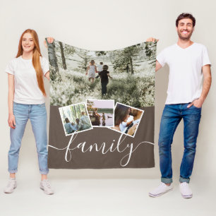 4 Fotokollagenfamilie Personalisiert Fleecedecke