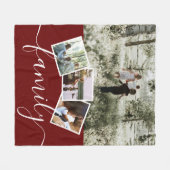 4 Fotokollagenfamilie Personalisiert Fleecedecke (Vorderseite (Horizontal))