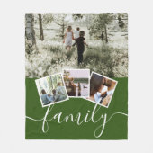 4 Fotokollagenfamilie Personalisiert Fleecedecke (Vorderseite)