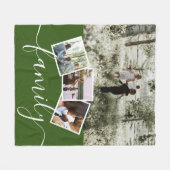 4 Fotokollagenfamilie Personalisiert Fleecedecke (Vorderseite (Horizontal))