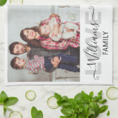 4 Fotokollagenfamilie Personalisiert Geschirrtuch (Gefaltet)