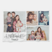 4 Fotokollagenfamilie Personalisiert Geschirrtuch (Horizontal)