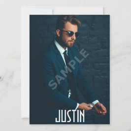 4 Fotomännliche vorbildliche Einladung