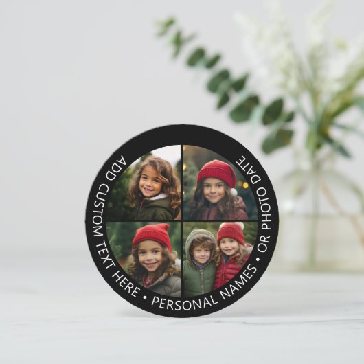 4 Fotomaterial mit kurvigem, benutzerdefiniertem T Einladung (Stehend Vorderseite)