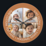 4 Fotomaterial mit kurvigem, benutzerdefiniertem T Große Wanduhr<br><div class="desc">Fügen Sie 4 Fotos und Text hinzu, um einen besonderen Sake für einen Freund oder eine Familienveranstaltung zu machen. Der Rahmen und der Hintergrund können im erweiterten Designbereich geändert werden. Verwenden Sie Ihre quadratischen Instagram Fotos für die besten Ergebnisse! UM DEN HINTERGRUND ZU ÄNDERN - klicken Sie auf den angepassten...</div>