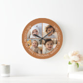 4 Fotomaterial mit kurvigem, benutzerdefiniertem T Große Wanduhr (Zuhause)