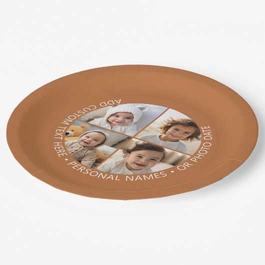 4 Fotomaterial mit kurvigem, benutzerdefiniertem T Pappteller (Schrägansicht)