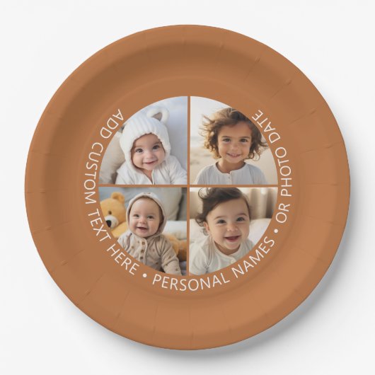 4 Fotomaterial mit kurvigem, benutzerdefiniertem T Pappteller (Vorderseite)