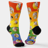 4 Fotomaterial Vorlage Regenbogen-Prix Fun Socks Socken (Gewinkelt)
