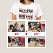 4 Fotos Beste Tante pro Herz Liebe FotoCollage T-Shirt