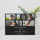 4 Fotos Black Chic Trendy Collage Wedding Covid19 (Stehend Vorderseite)