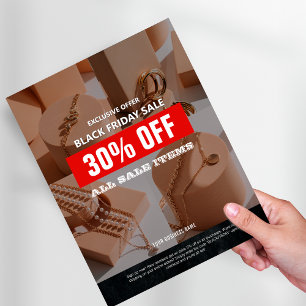 4 Fotos Black Friday Sale Produktwerbung Flyer