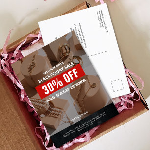 4 Fotos Black Friday Sale Produktwerbung Postkarte