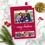4 Fotos Collage Frohe Weihnachten Moderne Feiertag Einladung<br><div class="desc">4 Fotos Collage Frohe Weihnachten Moderne Feiertage Einladung</div>