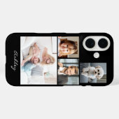 4 Fotos der Familie oder der Freunde, Name des Skr Case-Mate iPhone Hülle (Rückseite (Horizontal))