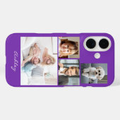 4 Fotos der Familie oder der Freunde, Name des Skr Case-Mate iPhone Hülle (Rückseite (Horizontal))