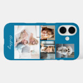 4 Fotos der Familie oder der Freunde, Name des Skr Case-Mate iPhone Hülle (Rückseite (Horizontal))