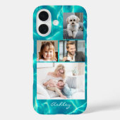 4 Fotos für Familie oder Freunde, Skriptname für W Case-Mate iPhone Hülle (Rückseite)