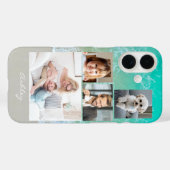 4 Fotos für Familien oder Freunde, Name des Skript Case-Mate iPhone Hülle (Rückseite (Horizontal))