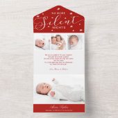 4 Fotos Geburtshinkundigung nicht mehr still All In One Einladung (Innen Boden)