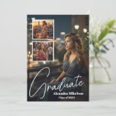 4 Fotos Graduate Foto Abschluss Ankündigung (Stehend Vorderseite)