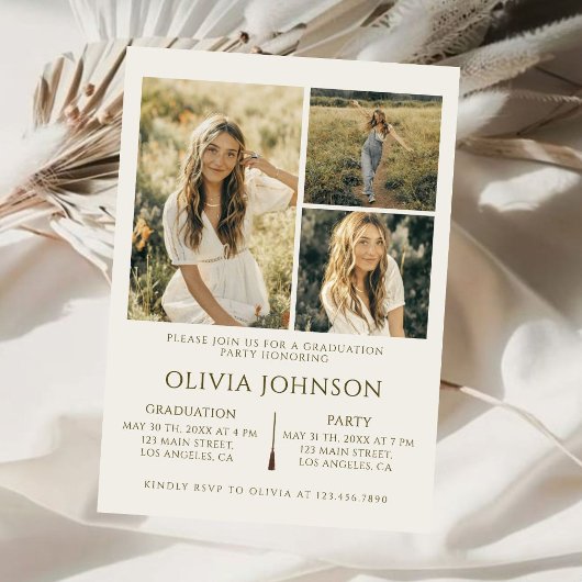 4 Fotos Graduation Party Ankündigung