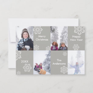 4 Fotos Grauer Hintergrund - 3x5 Weihnachtskarte Einladung