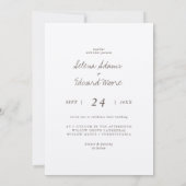 4 Fotos Grid Metallic Silver Script Wedding Einladung (Rückseite)