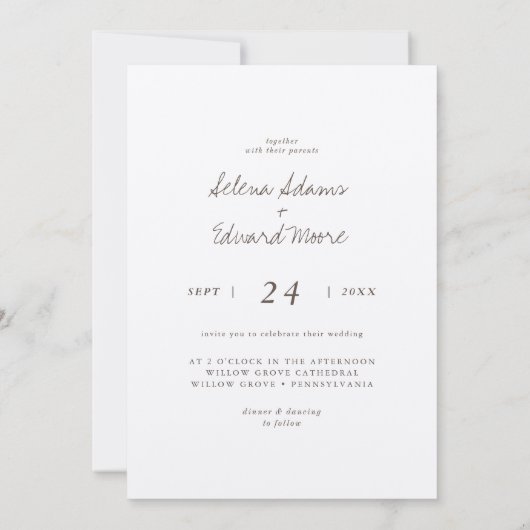 4 Fotos Grid Metallic Silver Script Wedding Einladung (Rückseite)