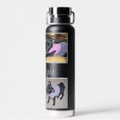 4 Fotos individuell anpassbar | Black Water Flasch Trinkflasche (Rückseite)