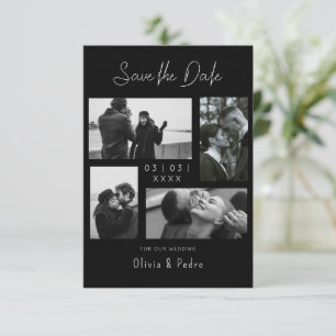 4 Fotos Moderne Collage Hochzeit Save The Date