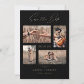 4 Fotos Moderne Collage Wedding Wimshshire Script Save The Date (Vorderseite)