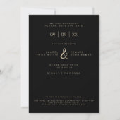 4 Fotos Moderne Collage Wedding Wimshshire Script Save The Date (Rückseite)