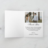 4 Fotos moderne Hochzeit Dankeskarte (Innenseite)