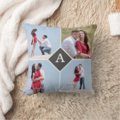 4 Fotos Monogramm-Throw-Pilz Kissen (Decke)