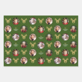4 Fotos Niedlich Reindeer Weihnachten Geschenkpapier Set (Vorderseite)