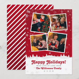 4 FOTOS   Niedliche Weihnachtsbäume und -schnee Einladung