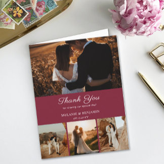 4 Fotos Rose Rosa Romantische Blume Danke Karte