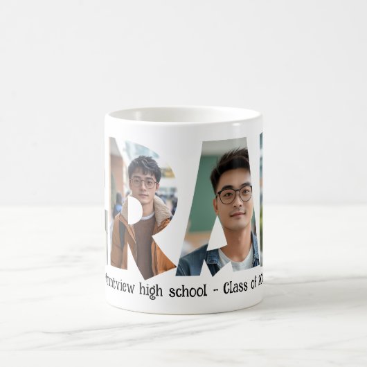 4 Fotos sammeln GRAD-benutzerdefinierte Fotos Kaffeetasse (Mittel)