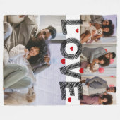 4 Fotos sammeln Liebe mit Herz Fleecedecke (Vorderseite (Horizontal))