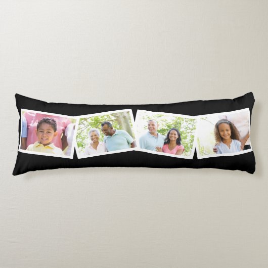 4 Fotos Sammeln von Familiennamen und benutzerdefi Seitenschläferkissen (Vorderseite)