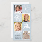 4 Fotos Schneeflocken Rentierfest Weihnachten (Vorne/Hinten)