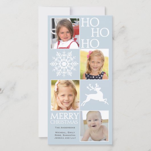 4 Fotos Schneeflocken Rentierfest Weihnachten (Vorderseite)