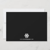 4 Fotos Schwarzer Hintergrund Schnee - Weihnachtsk Einladung (Rückseite)