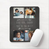 4 Fotos Vatertag Liebe du Papa Chalkboard Mousepad (Mit Mouse)