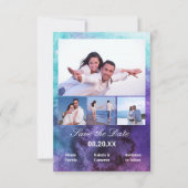 4 Fotos Vertikal - 3x5 Bilder Save the Date (Vorderseite)