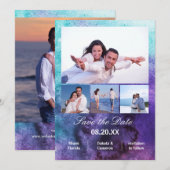 4 Fotos Vertikal - Bild Save the Date (Vorne/Hinten)